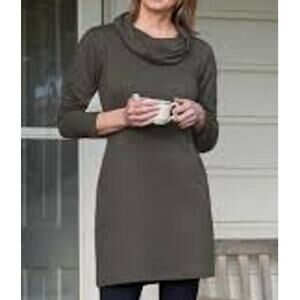 EQL by Kerrits $79 Large Gray Textured Cowl Neck Performance Equestrian